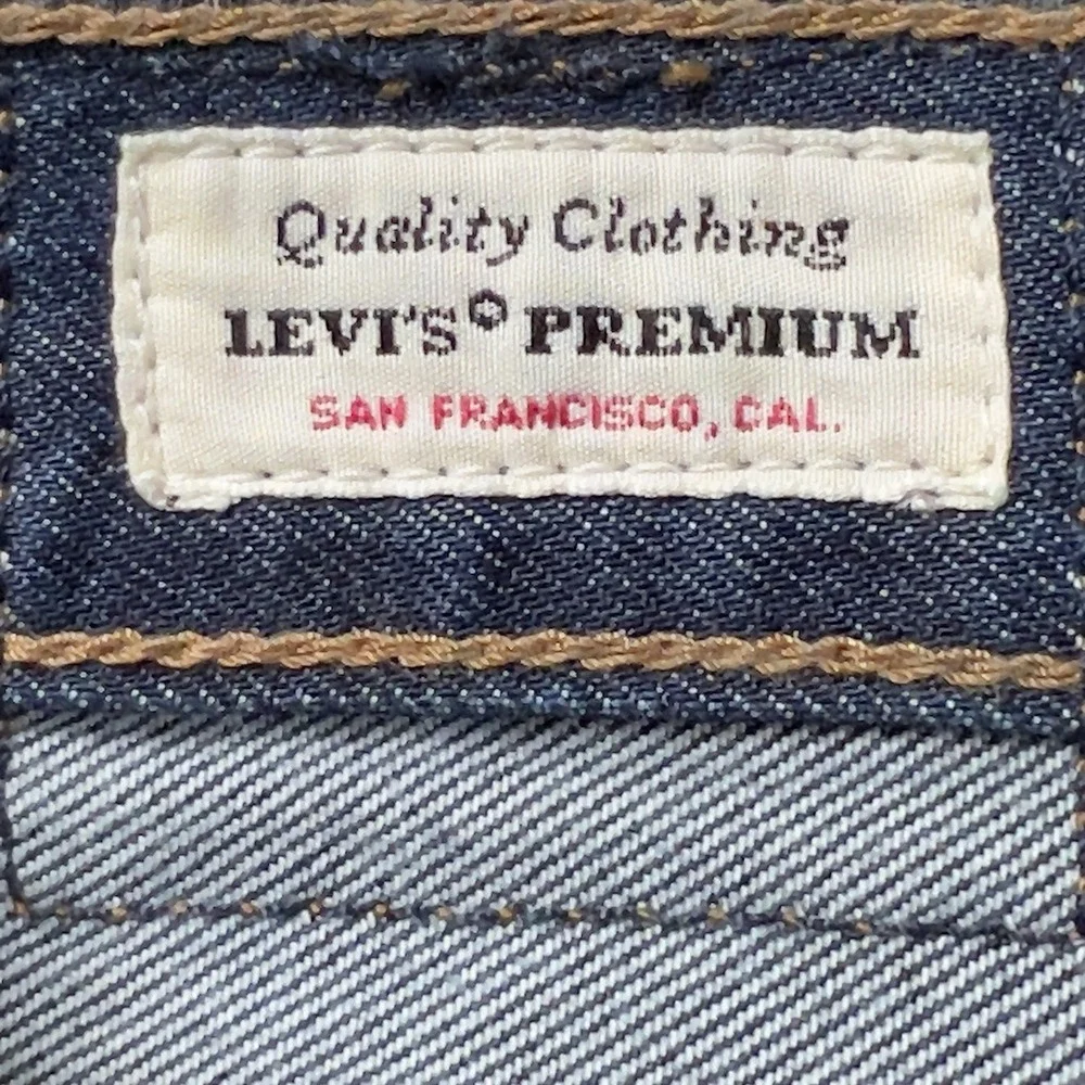 Levis 501 Premium Slim Leg Jeans Mens Sz 29x30 Indigo Dark Wash Button Fly